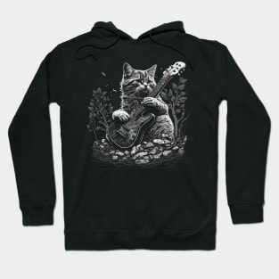 Cat Playing Guitar Hoodie